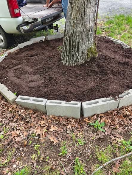 Finished outdoor cleanup and landscaping work