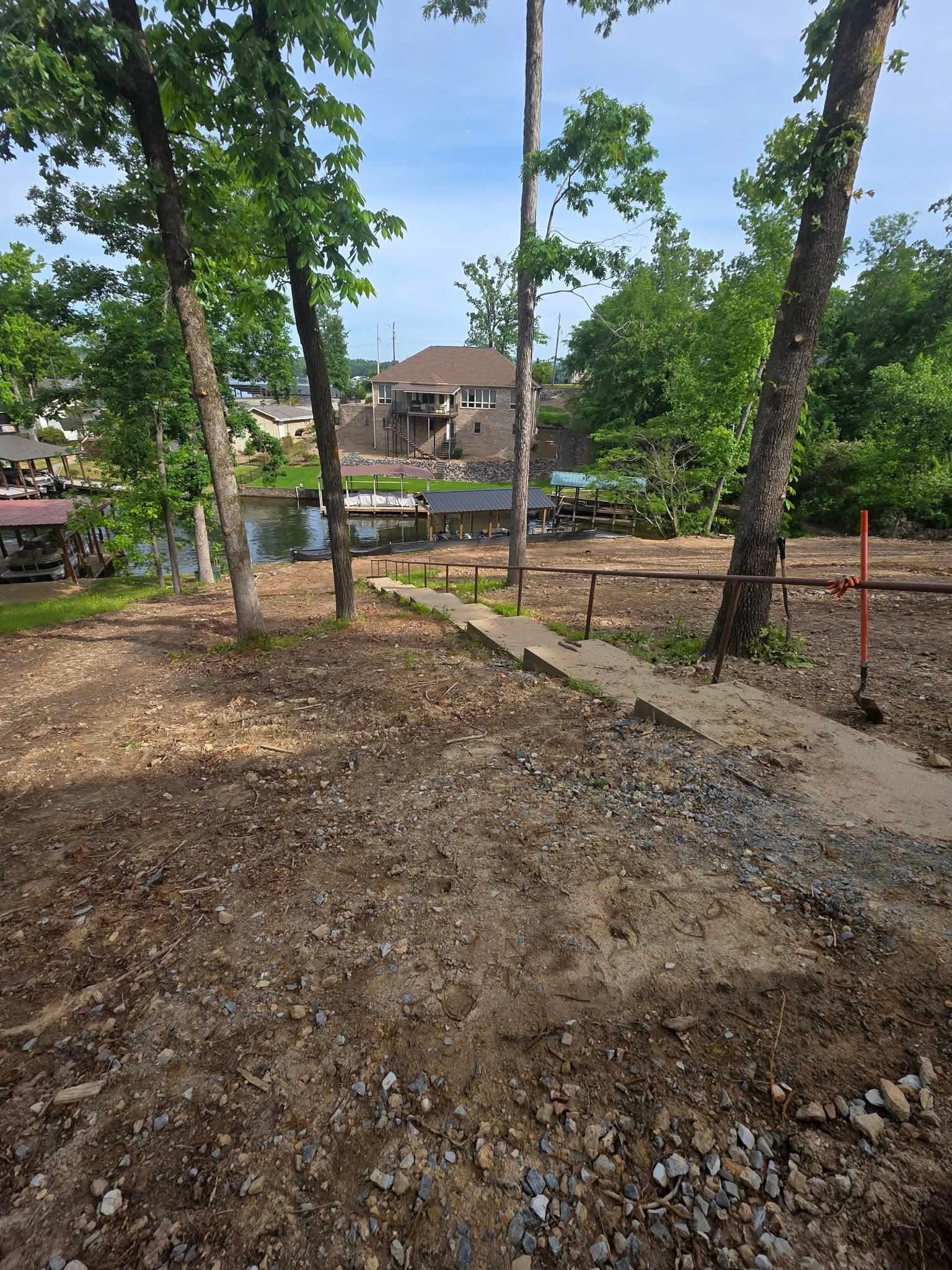 Outdoor property cleanup work